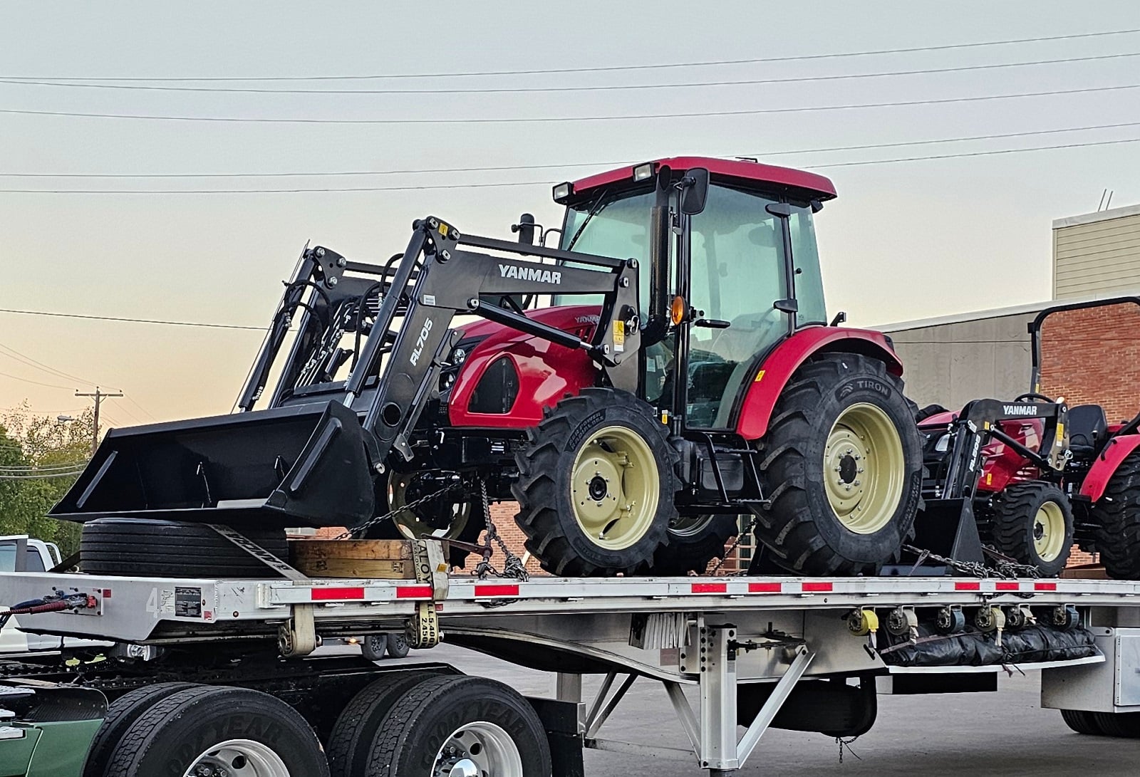 Yanmar tractor on trailer